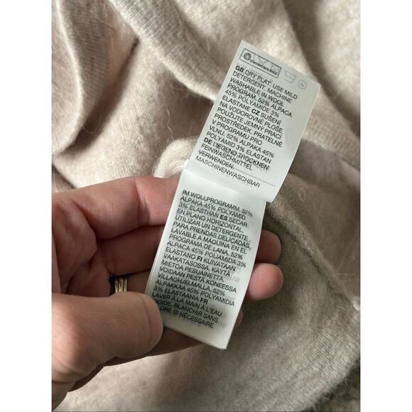 & Other Stories ALPACA BLEND KNITTED TOP size medium M Oatmeal Cream - Picture 12 of 12